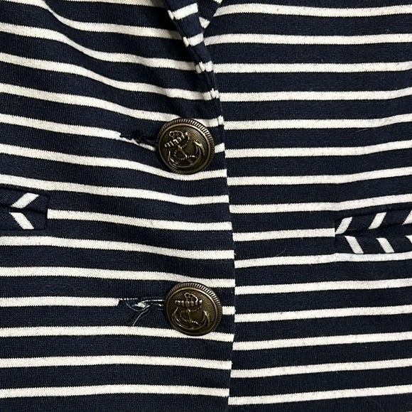 CARTONNIER XS NAVY BLUE AND WHITE STRIPED BOATING JACKET - Picture 3 of 10